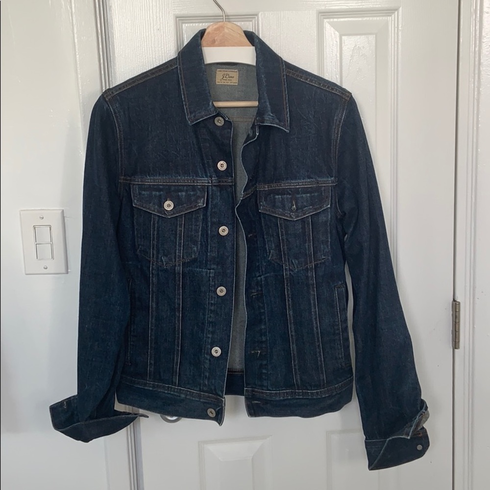 J Crew denim jacket dark blue, small
